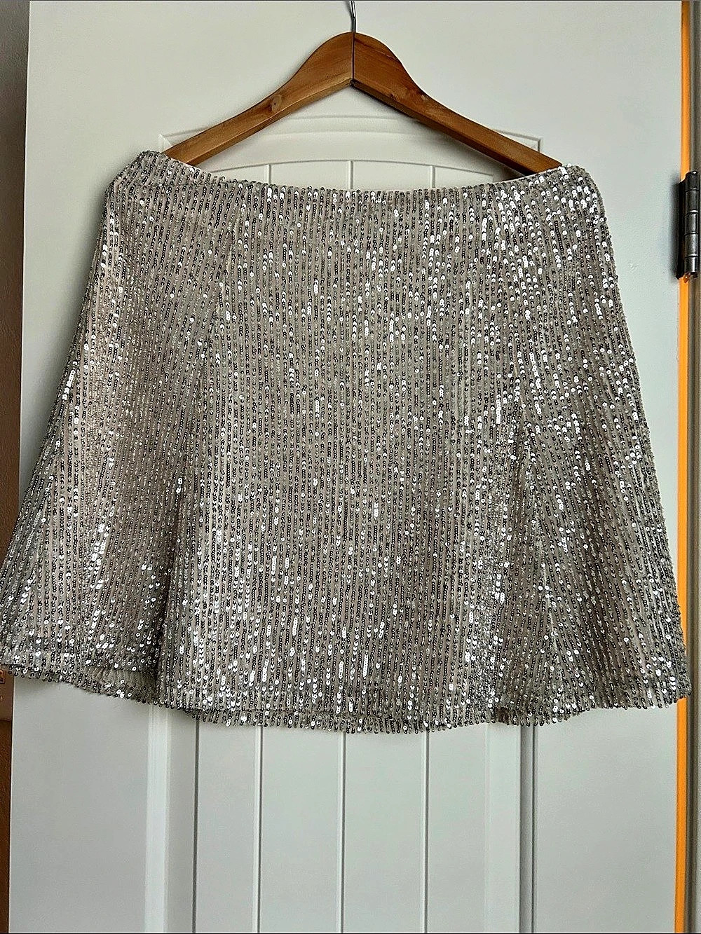 CULT Sequin Mini Skirt in Gray Like New